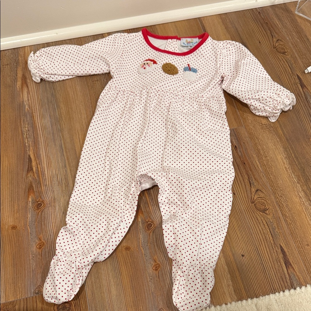 Busy Bees Christmas Footed Romper